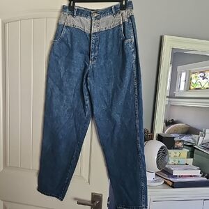 Bonjour Medium Wash High Waisted Mom Vintage Jeans Size 14